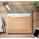 Cork laptop bag magnetic flap 14" Beige