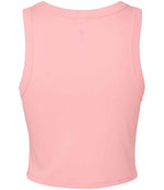 Bella Ladies Micro Rib Racer Tank Top Solid Pink Blend