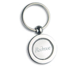 Branded Globe metal key ring