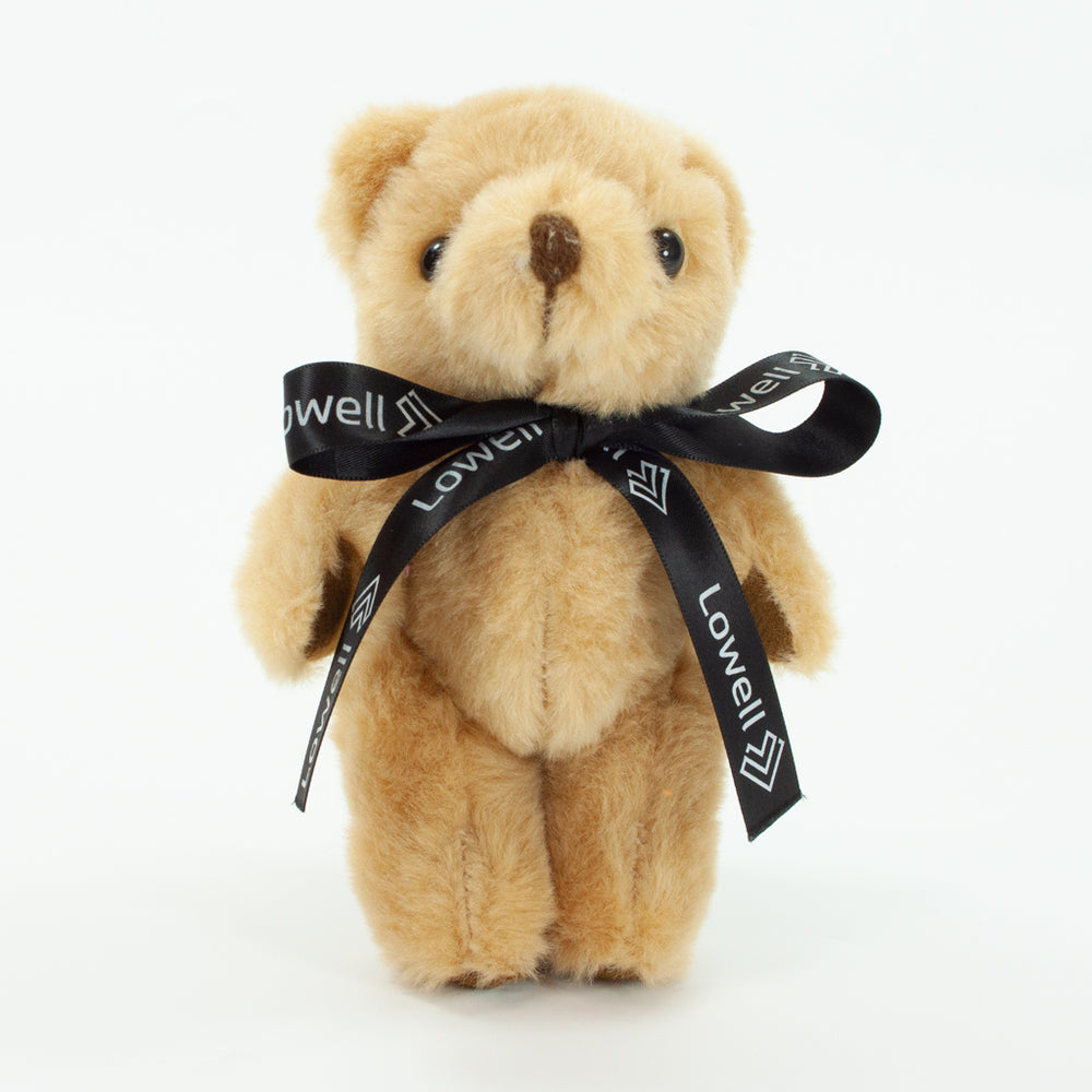 Bow Bear I 12.5cm Honey Jointed Bear