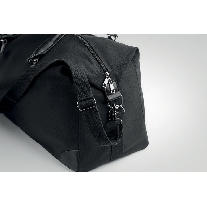 Branded Weekend bag in canvas 340gr/m²