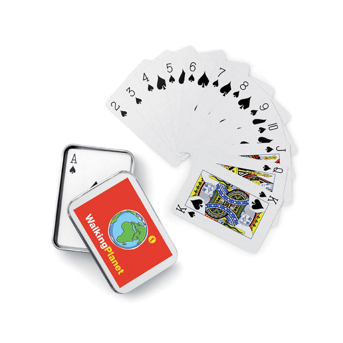Branded Playing cards in tin box