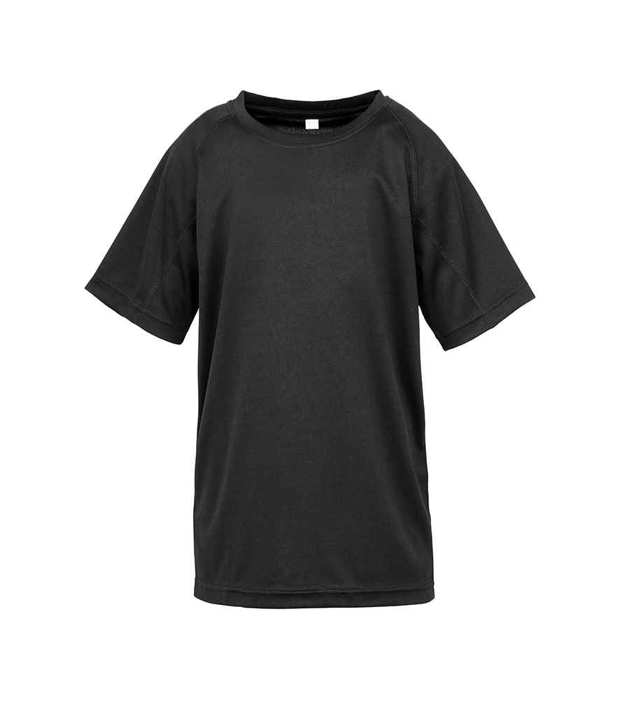 Spiro Kids Impact Performance Aircool T-Shirt Black