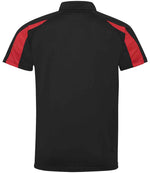 AWDis Cool Contrast Polo Shirt Jet Black/Fire Red