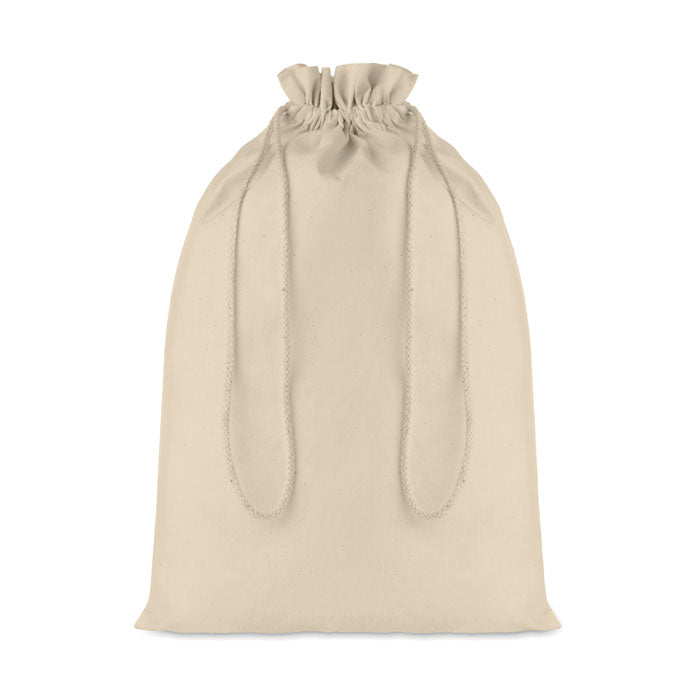 Branded Large Cotton draw cord bag