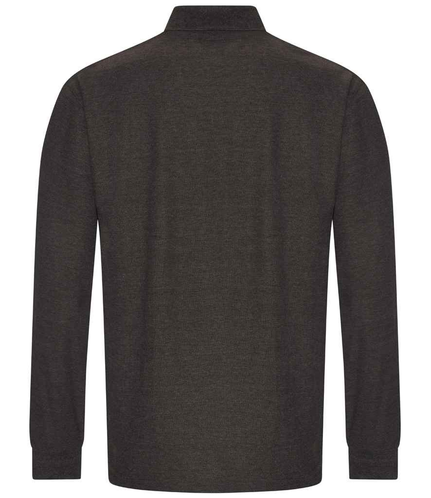 Pro RTX Pro Long Sleeve Piqué Polo Shirt Charcoal