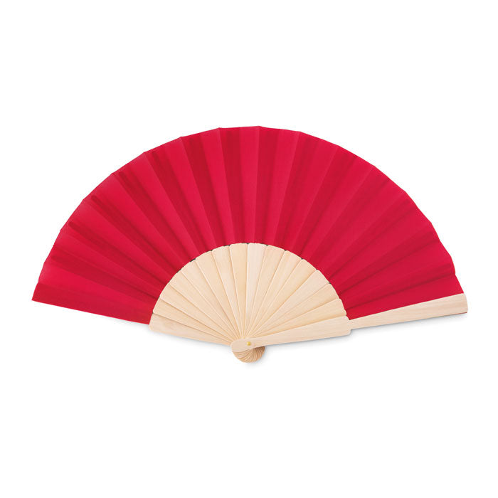 Manual hand fan with wood handle
