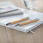 Branded Bamboo pen and pencil set