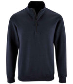 SOL'S Stan Contrast Zip Neck Sweatshirt French Navy