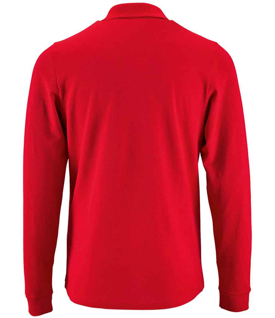 SOL'S Perfect Long Sleeve Piqué Polo Shirt Red