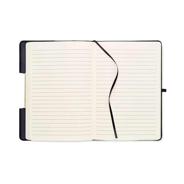 A5 RPET Lined Notebook with Bamboo Detail