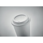 Branded Double wall tumbler PP 300 ml with drinking lid