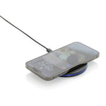 Branded Terra RCS recycled aluminium 10W wireless charger
