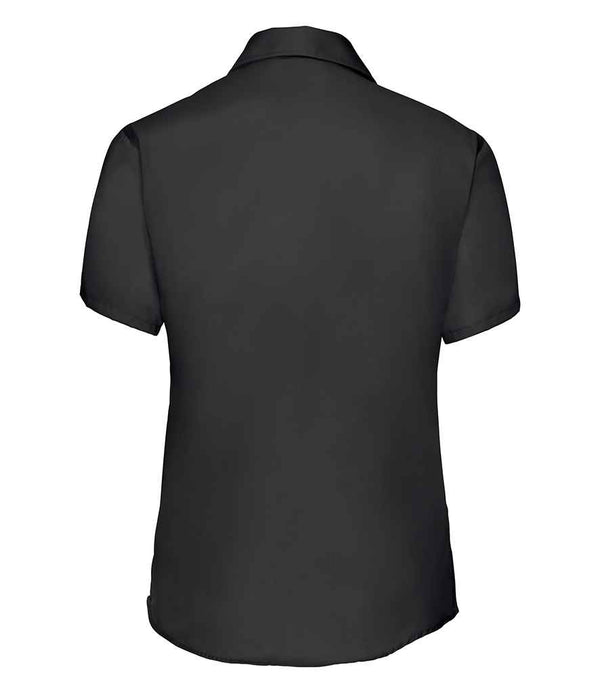 Russell Collection Ladies Short Sleeve Ultimate Non-Iron Shirt Black