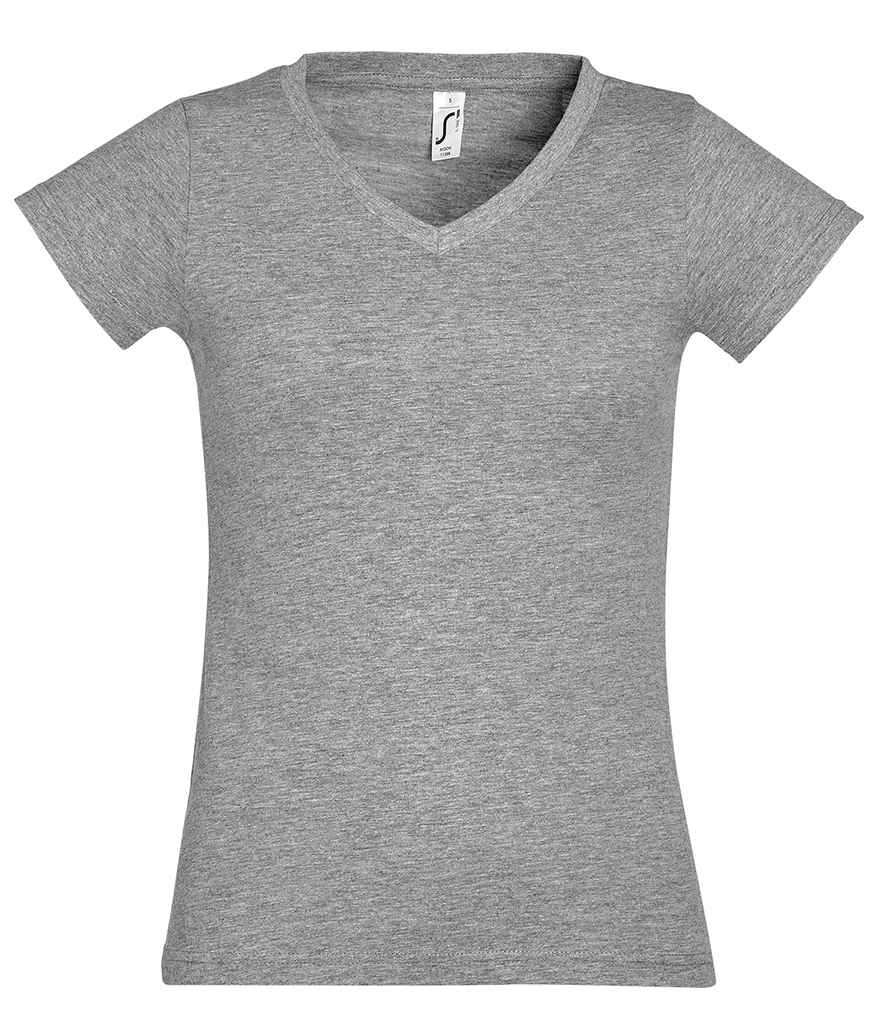 SOL'S Ladies Moon V Neck T-Shirt Grey Marl