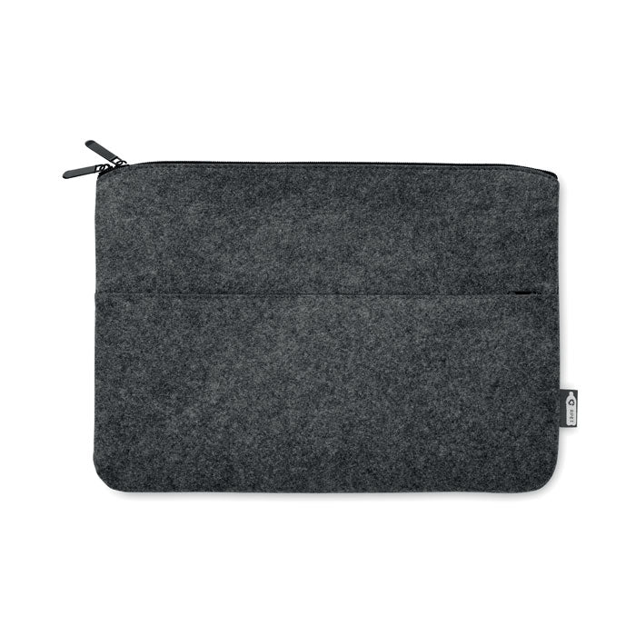 RPET felt zipped laptop bag 14" Grey