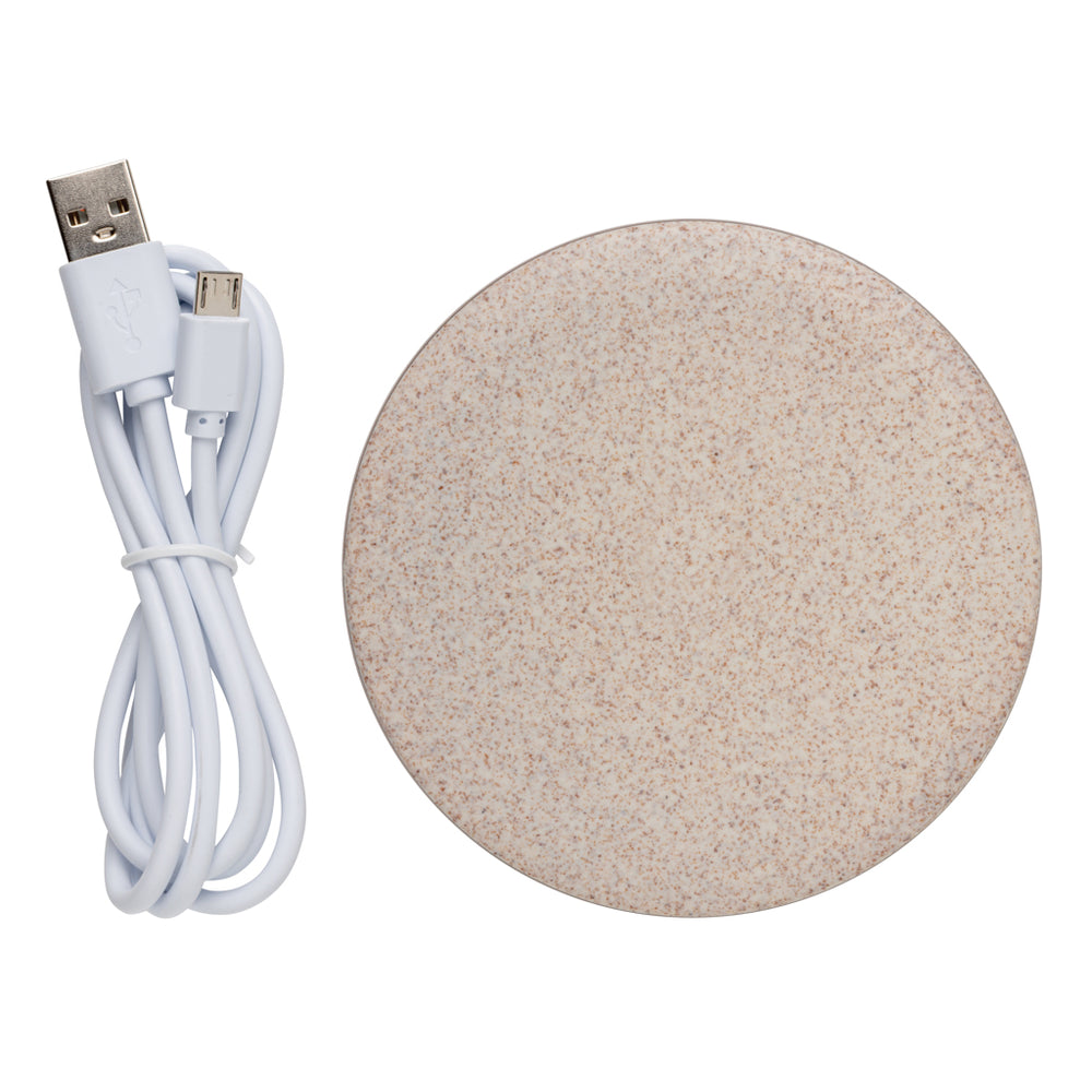 Branded 5W Wheat straw wireless charger