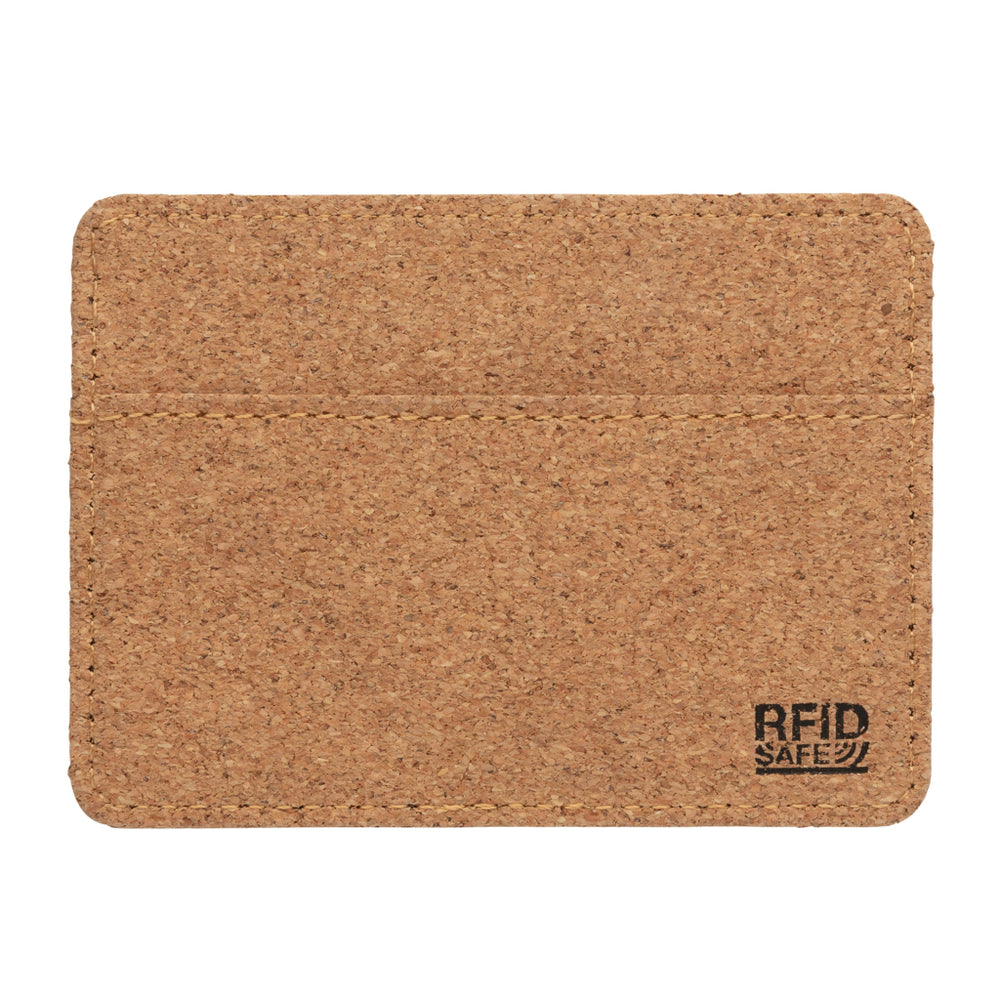 Branded Cork secure RFID slim wallet