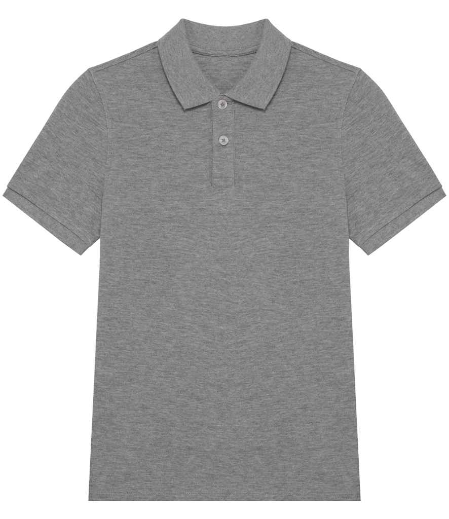 Native Spirit Kids Piqué Polo Shirt Moon Grey Heather