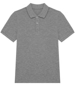 Native Spirit Kids Piqué Polo Shirt Moon Grey Heather