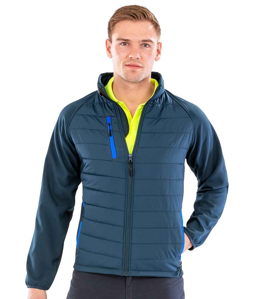 Result Genuine Recycled Compass Padded Jacket Navy/Royal Blue