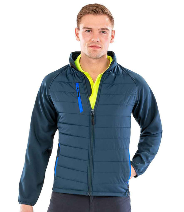 Result Genuine Recycled Compass Padded Jacket Navy/Royal Blue