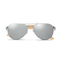 Bamboo sunglasses in pouch
