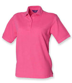 Henbury Ladies Poly/Cotton Piqué Polo Shirt Fuchsia