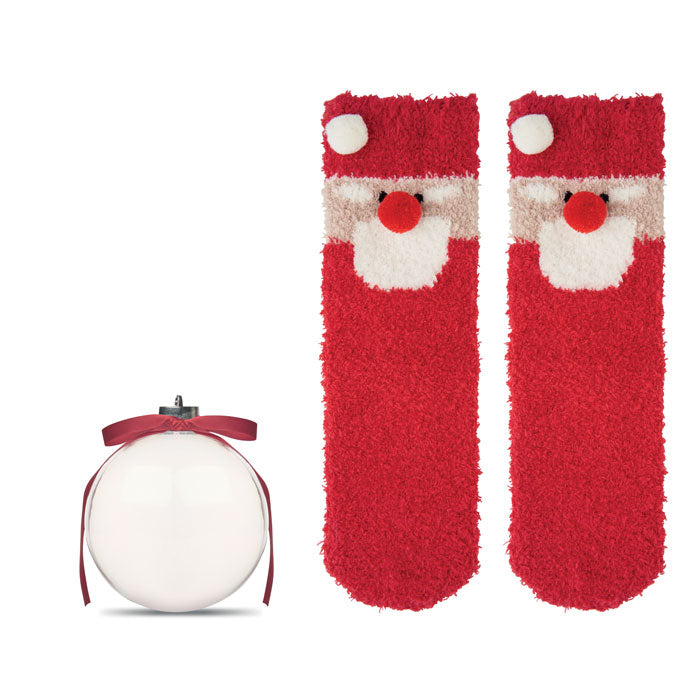 Santa socks in bauble