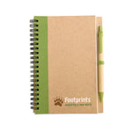 B6 recycled notebook with pen