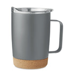 Branded Double wall tumbler 300ml with Cork Base