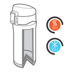 Branded RCS Recycled stainless steel easy lock vacuum mug