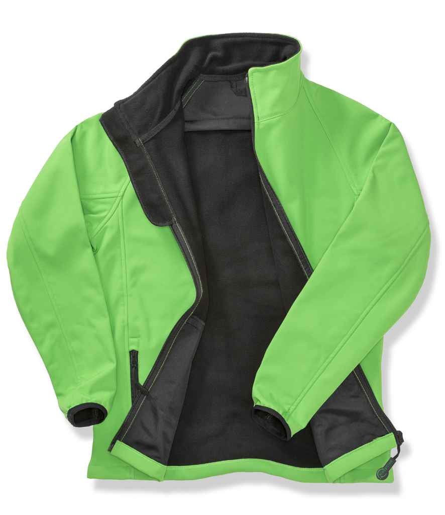 Result Core Printable Soft Shell Jacket Vivid Green/Black