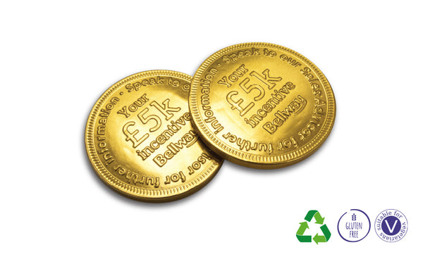 Individially Embossed Chocolate Coins