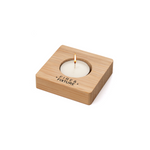 NATURAL Bamboo Candle Holder with Candle