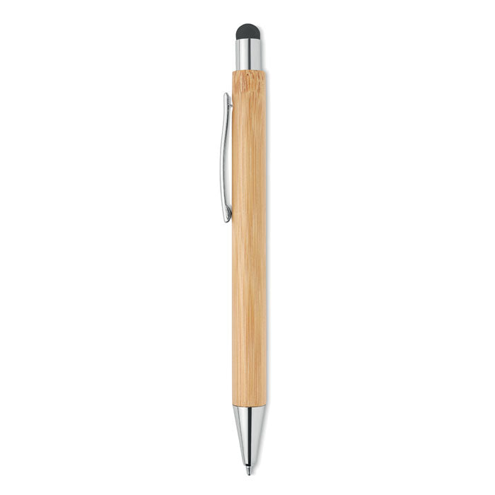 Branded Bamboo stylus pen blue ink
