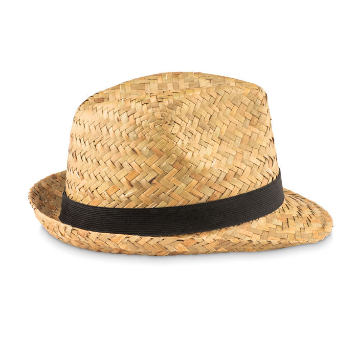 Branded Natural straw hat