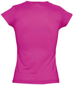 SOL'S Ladies Moon V Neck T-Shirt Fuchsia