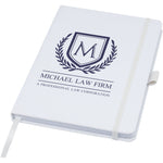 Branded Honua A5 recycled paper notebook with recycled PET cover