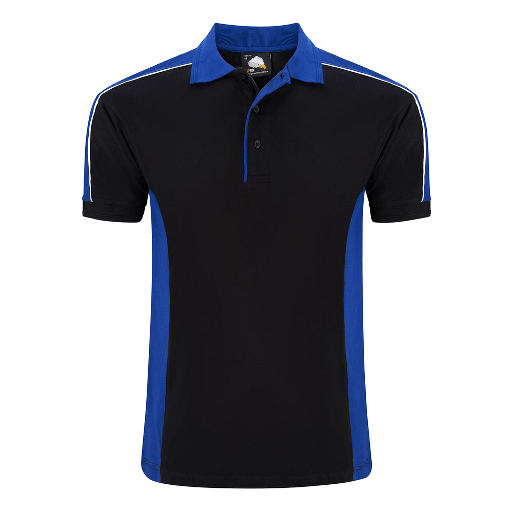 Orn Avocet Two Tone Poloshirt Black/Royal