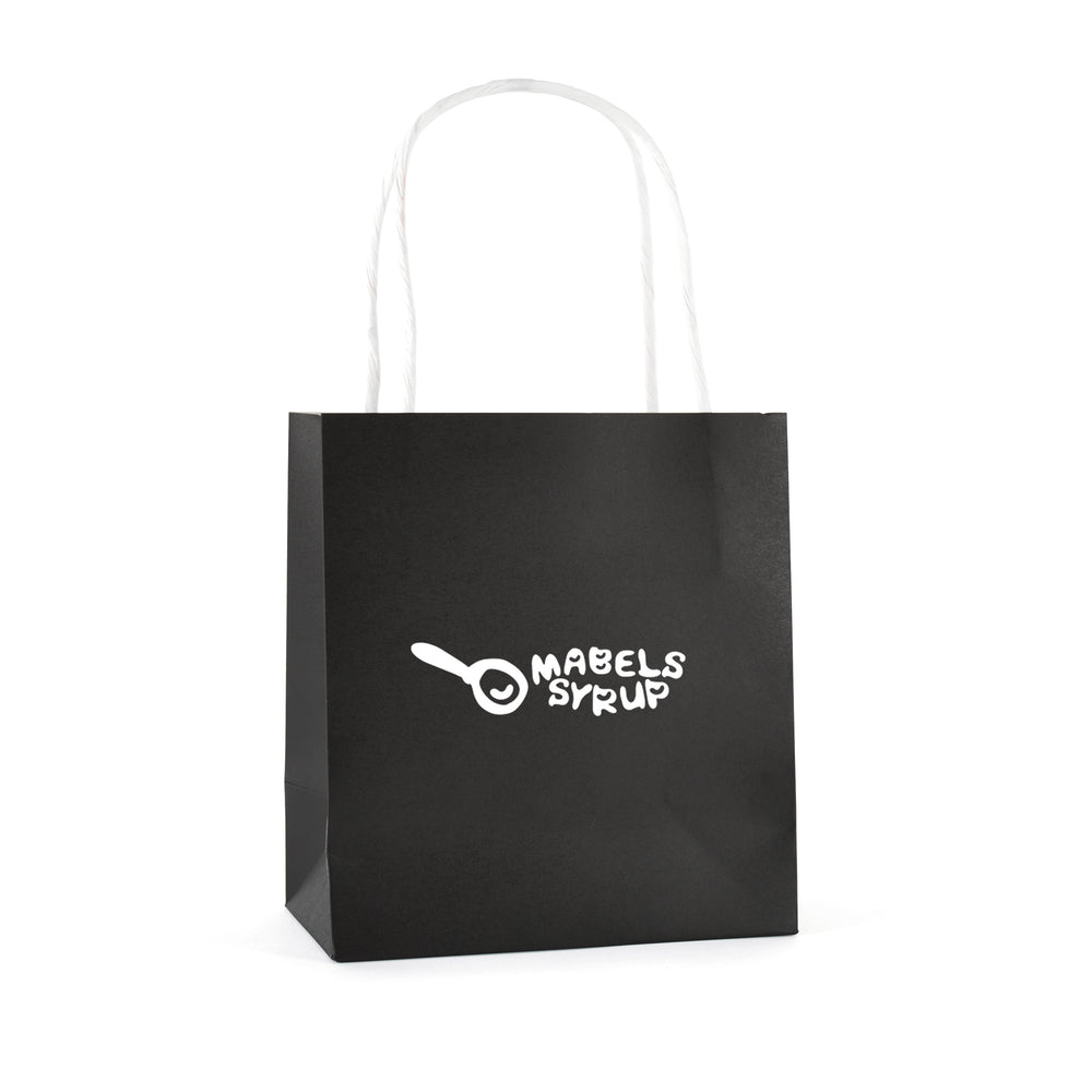 Branded Brunswick Small 230gsm paper bag with twisted paper handles