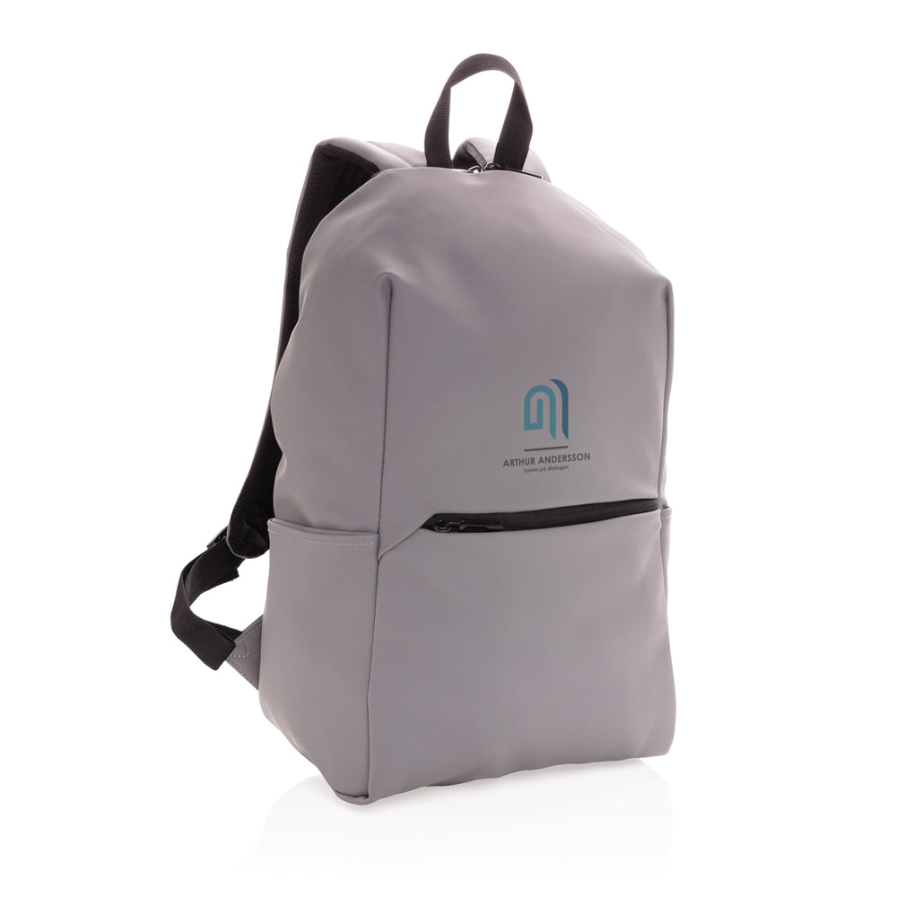Branded Smooth PU 15.6"laptop backpack