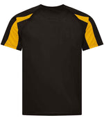 AWDis Cool Contrast Wicking T-Shirt Jet Black/Gold