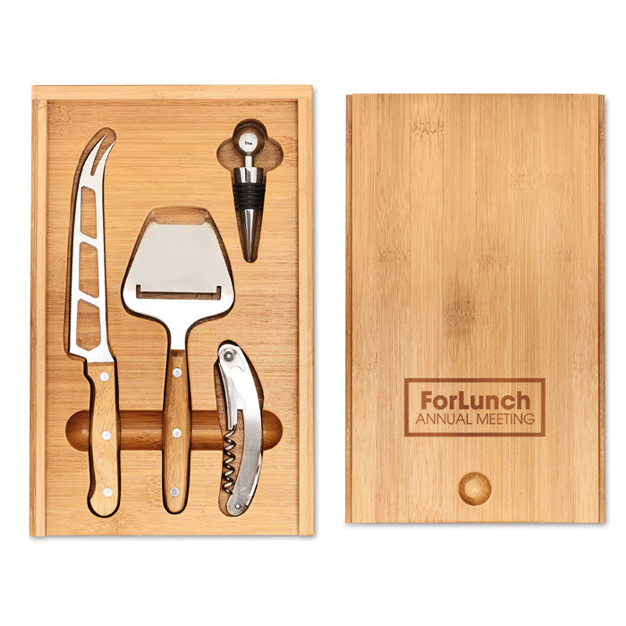 Branded Cheese and wine set