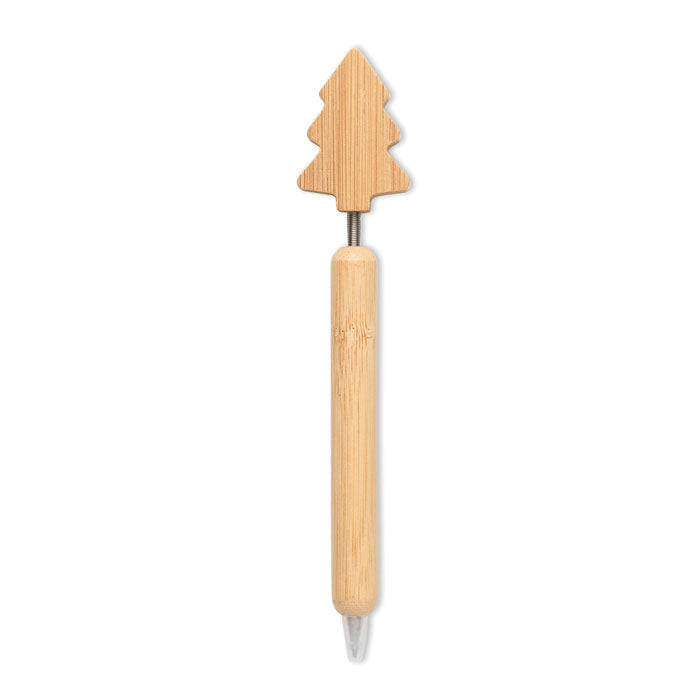 Bamboo Christmas tree ball pen