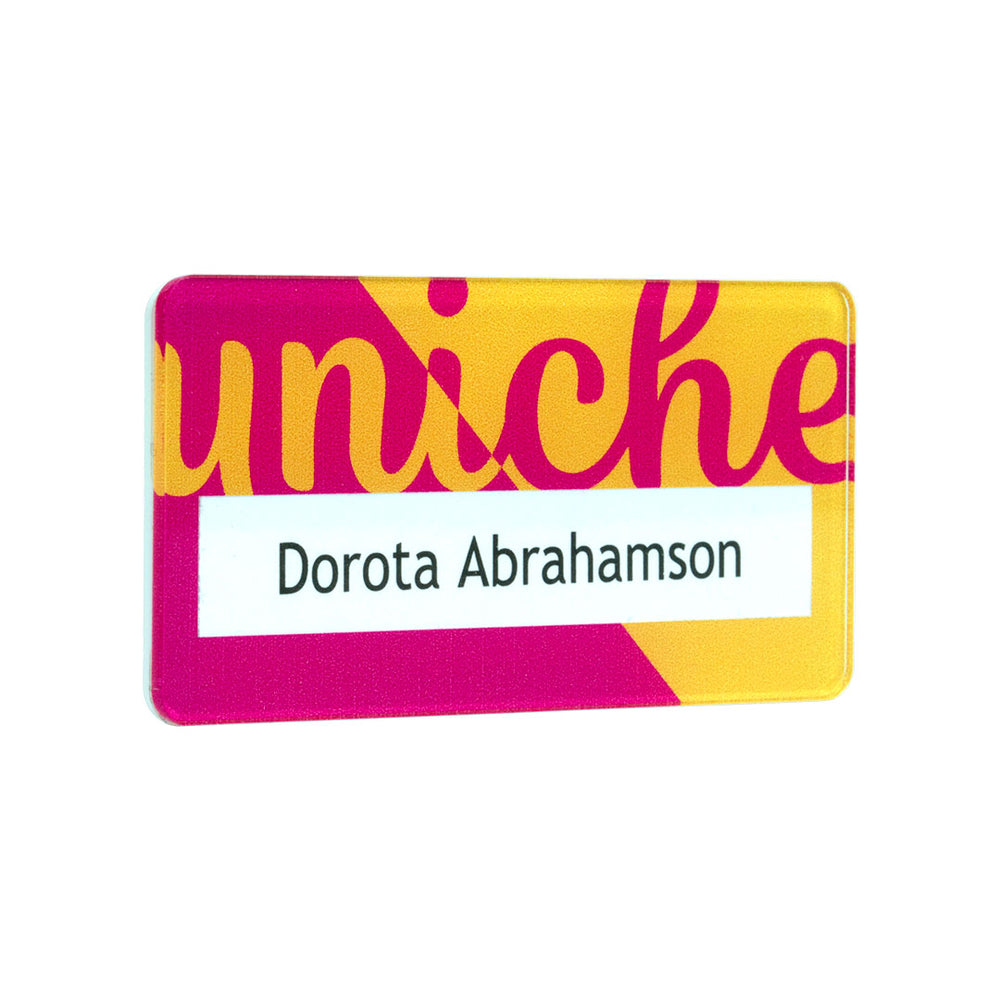 Gloss Finish Reusable Name Window Badges