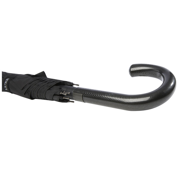 Fontana 23" auto open umbrella with carbon look and crooked handle