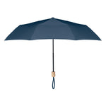 21 inch RPET foldable umbrella Blue