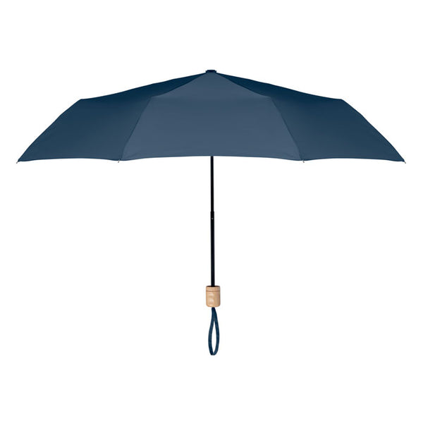21 inch RPET foldable umbrella Blue