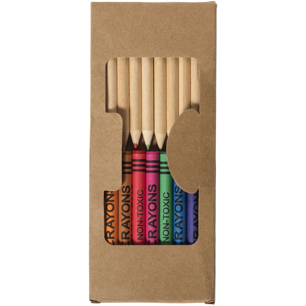 Branded Lucky 19-piece coloured pencil and crayon set